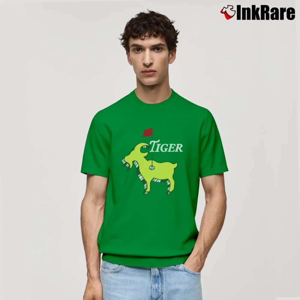 Men’s Green Tiger Masters Champion GOAT Classic T-Shirt in irish green | Soft, Breathable Everyday Wear