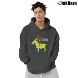 Men’s Green Tiger The Masters Champion GOAT Classic Pullover Hoodie in charcoal | Cozy, Durable, Modern Fit