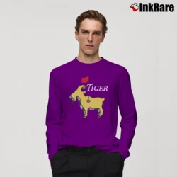 Men’s Green Tiger The Masters Champion GOAT Classic Long-Sleeve Shirt in purple | Sleek, Lightweight, Year-Round Wear