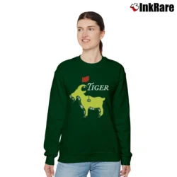 Women’s Green Tiger The Masters Champion GOAT Classic Relaxed Sweatshirt in forest green | Soft, Laid-Back Vibe