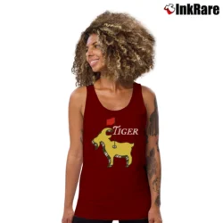 Women’s Green Tiger The Masters Champion GOAT Classic Tank Top in maroon | Lightweight, Movement-Friendly