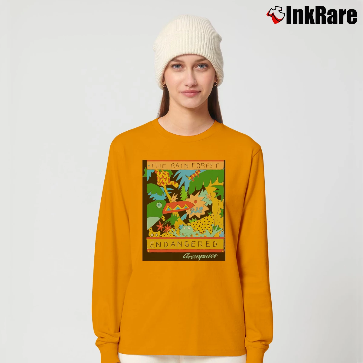 Women’s Greenpeace Long-Sleeve Top in orange | Sleek, Versatile, All-Season