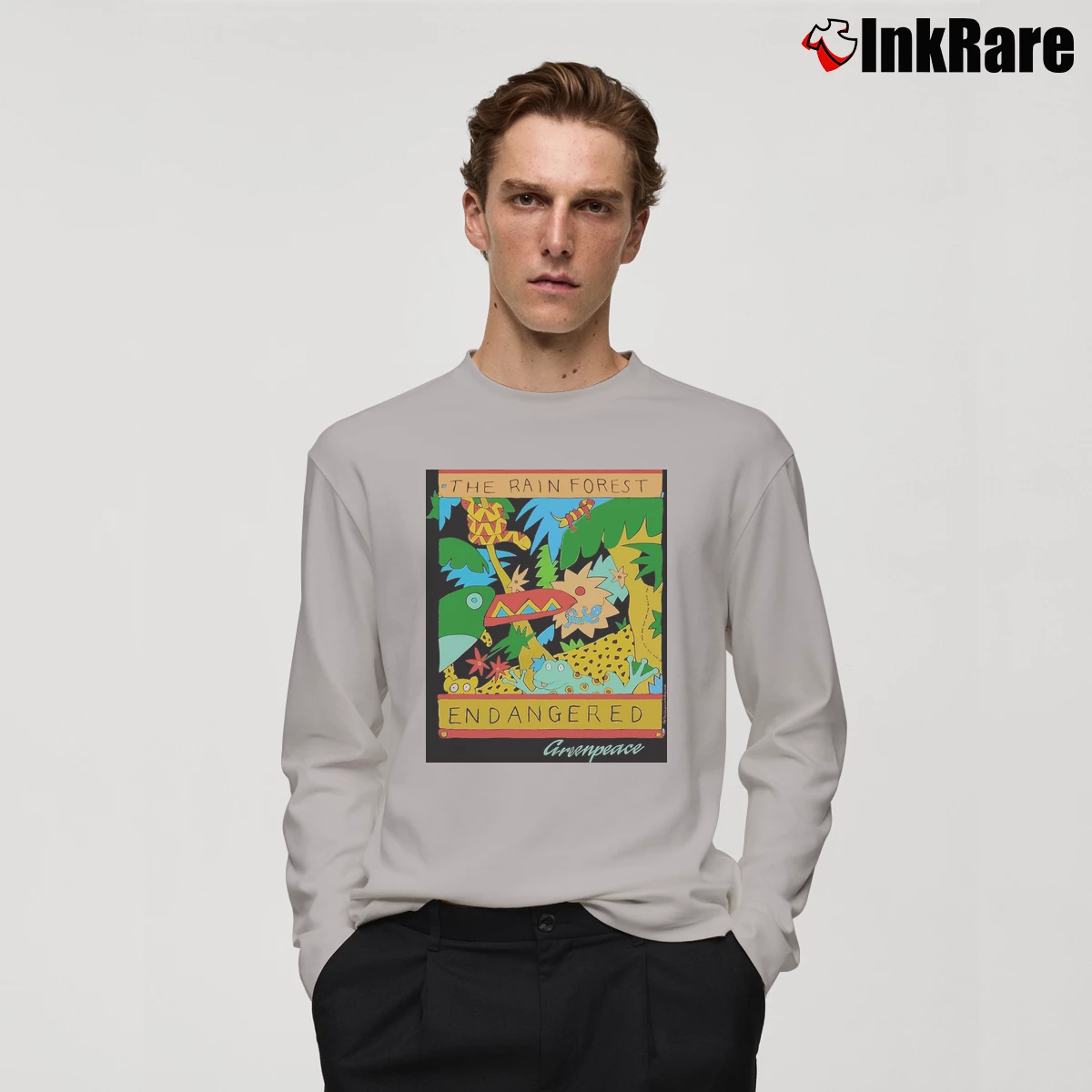Men’s Greenpeace Long-Sleeve Shirt in sport grey | Sleek, Lightweight, Year-Round Wear