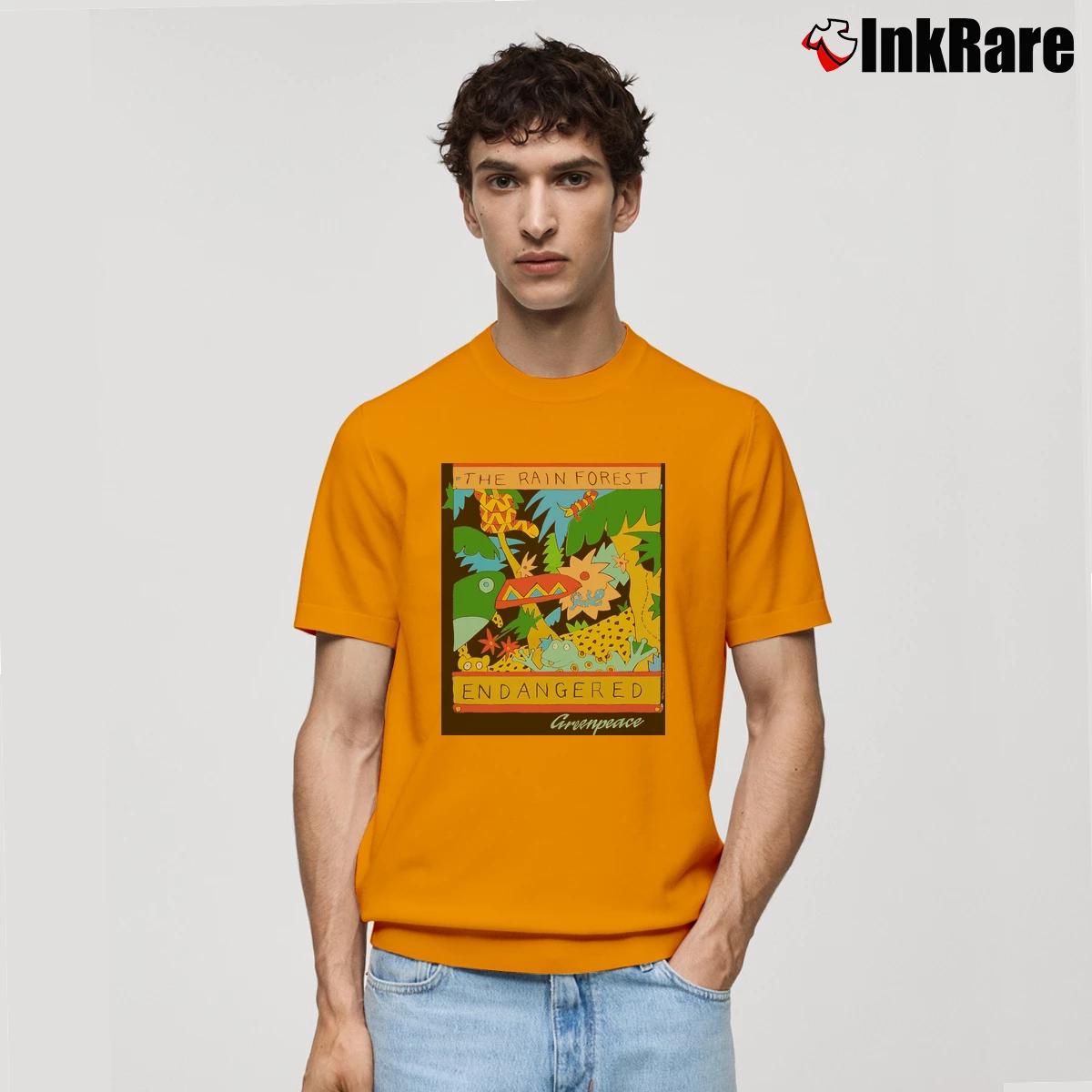 Men’s Greenpeace Classic T-Shirt in orange | Soft, Breathable Everyday Wear