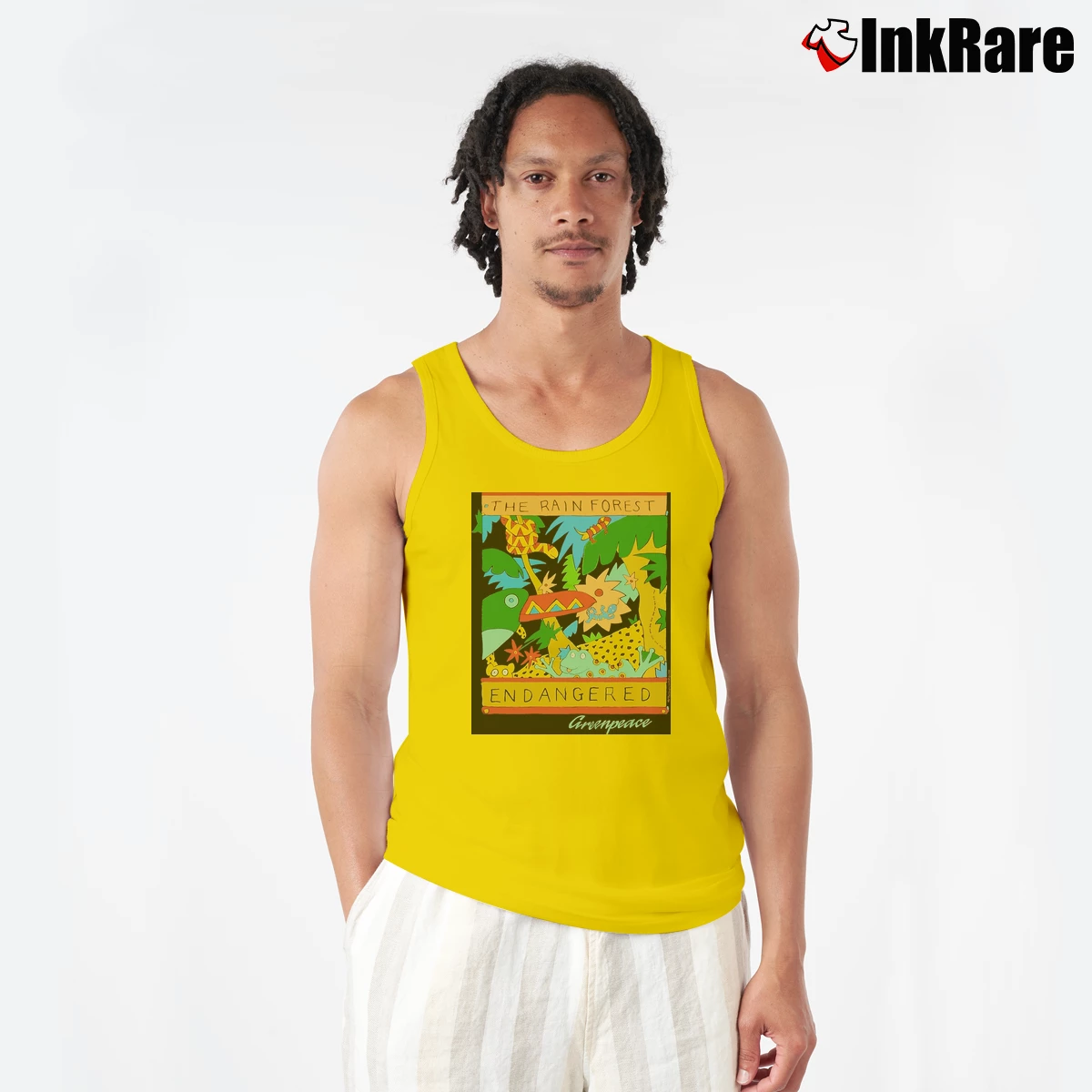 Men’s Greenpeace Tank Top in yellow | Breathable, Active-Friendly Design