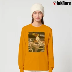 Women’s greg maddux atlanta braves mlb legend baseball fan Long-Sleeve Top in orange | Sleek, Versatile, All-Season