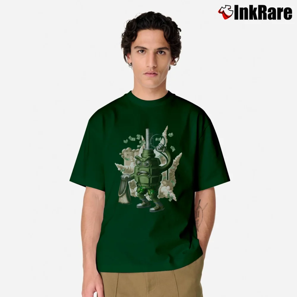 Men’s Grenade Robber Streetwear Classic T-Shirt in forest green | Soft, Breathable Everyday Wear
