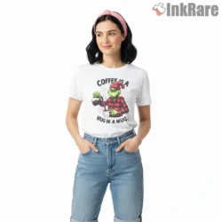 Grinch All Aboard Polar Express Ticket Parody Shirt on white short sleeve shirt for women graphic tee