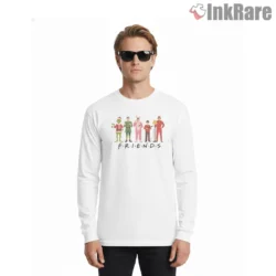 Grinch And Friends Christmas Sitcom Crossover Shirt on white long sleeve shirt for men graphic tee