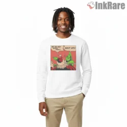 Grinch Slaps Santa Comic Panel Shirt on graphic shirt for men graphic tee