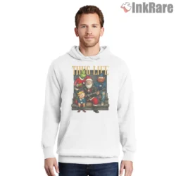 Grinch Thug Life Christmas Attitude Shirt on white hoodie for men graphic tee