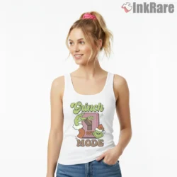 Grinchmas Mode On Holiday Switch Shirt on white tank top for women graphic tee