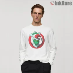 Grinchmas Red Ring Christmas Ornament Shirt on white long sleeve shirt for men graphic tee