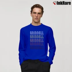 Men’s Grinnell Iowa Local Style Midwest Long-Sleeve Shirt in royal blue | Sleek, Lightweight, Year-Round Wear