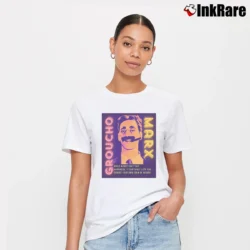 Women’s Groucho Marx Quote Signature T-Shirt in white | Soft, Flattering Fit