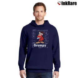 Men’s Grumpy 7 Dwarfs Snow White Magic Kingdom Disney Pullover Hoodie in navy | Cozy, Durable, Modern Fit