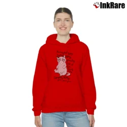 Women’s Grumpy Cat Grr Grr Grr Soft Kitty Cozy Hoodie in red | Warm, Structured, Stylish