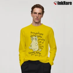 Men’s Grumpy Cat Grr Grr Grr Soft Kitty Long-Sleeve Shirt in yellow | Sleek, Lightweight, Year-Round Wear