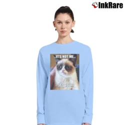 Women’s Grumpy Cat It's Not Me It's You Long-Sleeve Top in light blue | Sleek, Versatile, All-Season