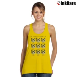 Women’s Grumpy Cat Men's Many Faces Classic Tank Top in yellow | Lightweight, Movement-Friendly