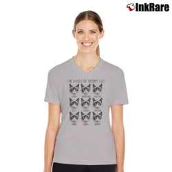 Women’s Grumpy Cat Men's Many Faces Classic V-Neck Tee in sport grey | Chic Neckline, Soft Texture