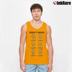 Men’s Guardians Of The Galaxy Groot Today's Mood Marvel Tank Top in orange | Breathable, Active-Friendly Design