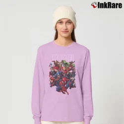 Women’s Guardians Of The Galaxy Marvel Avengers Team Up Long-Sleeve Top in light pink | Sleek, Versatile, All-Season