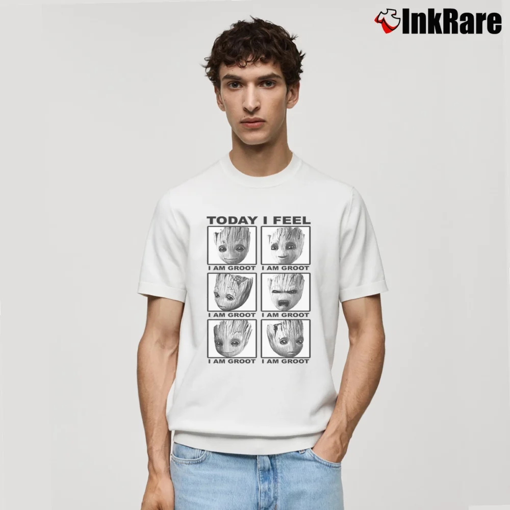 Men’s Guardians Of The Galaxy Vol 2 Groot Today I Feel Classic T-Shirt in white | Soft, Breathable Everyday Wear