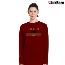 Women’s Gucci Black Cat Secret Graphic Long-Sleeve Top in maroon | Sleek, Versatile, All-Season