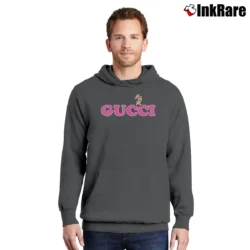 Men’s Gucci Blue Baby Logo Graphic Pullover Hoodie in charcoal | Cozy, Durable, Modern Fit