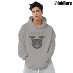 Men’s Gucci Cat Graphic Pullover Hoodie in sport grey | Cozy, Durable, Modern Fit
