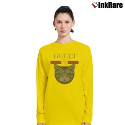 Women’s Gucci Cat Graphic Long-Sleeve Top in yellow | Sleek, Versatile, All-Season