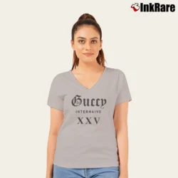 Women’s Gucci Children's Logo Graphic V-Neck Tee in sport grey | Chic Neckline, Soft Texture