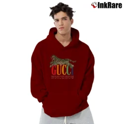 Men’s Gucci Cities With Tiger Graphic Pullover Hoodie in maroon | Cozy, Durable, Modern Fit