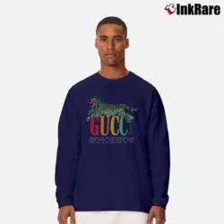 Men’s Gucci Cities With Tiger Graphic Long-Sleeve Shirt in navy | Sleek, Lightweight, Year-Round Wear