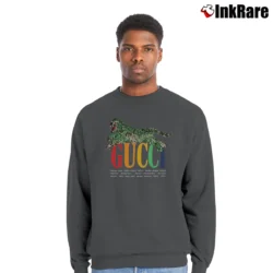 Men’s Gucci Cities With Tiger Graphic Crewneck Sweatshirt in charcoal | Cozy Fabric, Clean Style