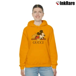 Women’s Gucci Disney Mickey Mouse Classic Cozy Hoodie in orange | Warm, Structured, Stylish
