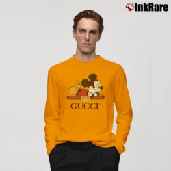 Men’s Gucci Disney Mickey Mouse Classic Long-Sleeve Shirt in orange | Sleek, Lightweight, Year-Round Wear