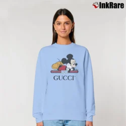 Women’s Gucci Disney Mickey Mouse Classic Relaxed Sweatshirt in light blue | Soft, Laid-Back Vibe