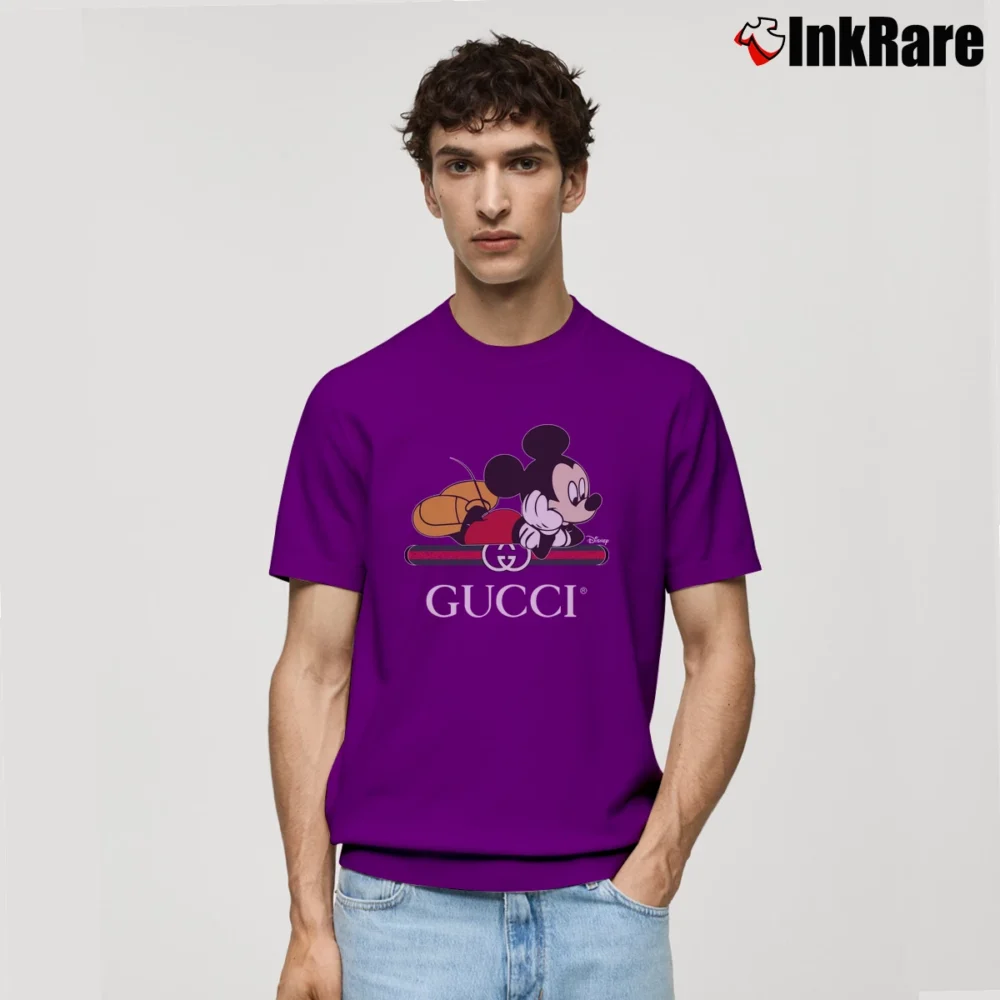 Men’s Gucci Disney Mickey Mouse Classic T-Shirt in purple | Soft, Breathable Everyday Wear