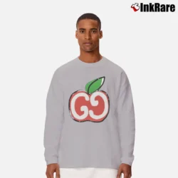 Men’s Gucci Gg Apple Pink 1980 Retro Logo Long-Sleeve Shirt in sport grey | Sleek, Lightweight, Year-Round Wear