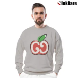 Men’s Gucci Gg Apple Pink 1980 Retro Logo Crewneck Sweatshirt in sport grey | Cozy Fabric, Clean Style
