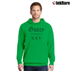 Men’s Gucci Guccy Internaive XXV Graphic Pullover Hoodie in irish green | Cozy, Durable, Modern Fit