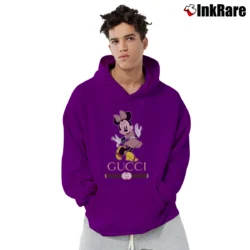 Men’s Gucci Inspired Mickey Mouse Pullover Hoodie in purple | Cozy, Durable, Modern Fit