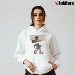 Women’s Gucci Inspired Mickey Mouse Cozy Hoodie in white | Warm, Structured, Stylish