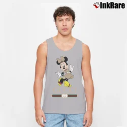 Men’s Gucci Inspired Mickey Mouse Tank Top in sport grey | Breathable, Active-Friendly Design