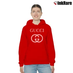 Women’s Gucci Logo Classic Cozy Hoodie in red | Warm, Structured, Stylish