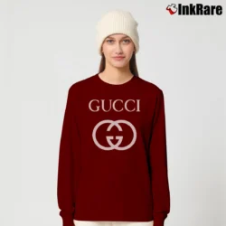Women’s Gucci Logo Classic Long-Sleeve Top in maroon | Sleek, Versatile, All-Season