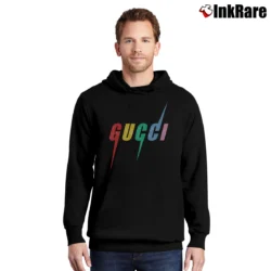 Men’s Gucci Logo Graphic Pullover Hoodie in black | Cozy, Durable, Modern Fit