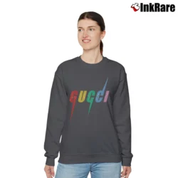 Women’s Gucci Logo Graphic Relaxed Sweatshirt in charcoal | Soft, Laid-Back Vibe
